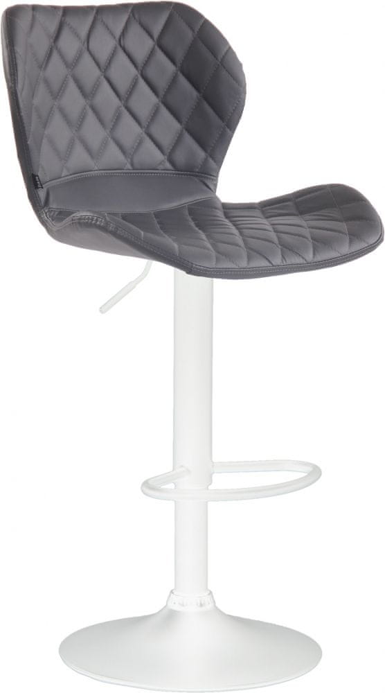 BHM Germany Barová stolička Cork, syntetická koža, biela / šedá
